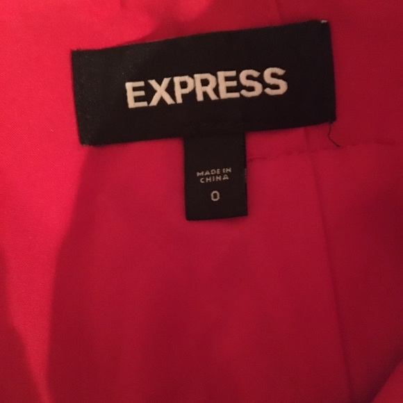 Express Red satin pencil skirt with bow - Picture 2 of 3